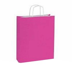 10 stuks Papieren draagtassen roze