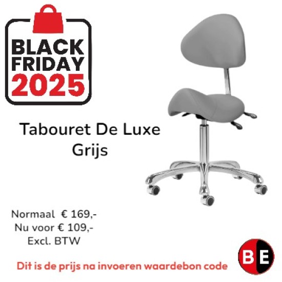 Tabouret de Luxe - Zadelzit de Luxe - Kleur: Grijs - BF2025 Tabouret de Luxe - Zadelzit de Luxe - Kleur: Grijs - BF2025