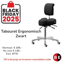 Tabouret Ergonomisch - Ergonomische Zadelkruk - Kleur: Zwart - BF2025