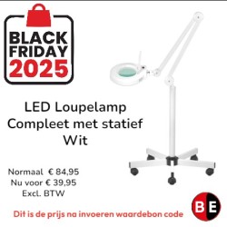 Led Loupelamp compleet met vijfarmige statief S5-Wit - BF2025