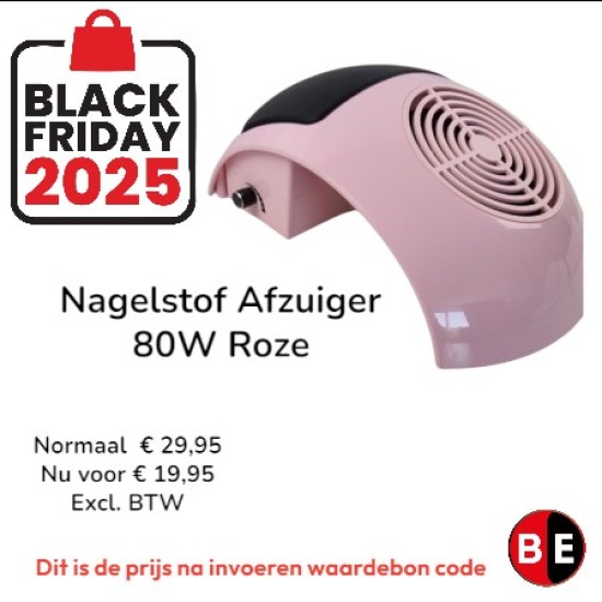Krachtige Nagelstof Afzuiger 80W Roze - BF2025