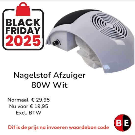 Krachtige Nagelstof Afzuiger 80W Wit - BF2025