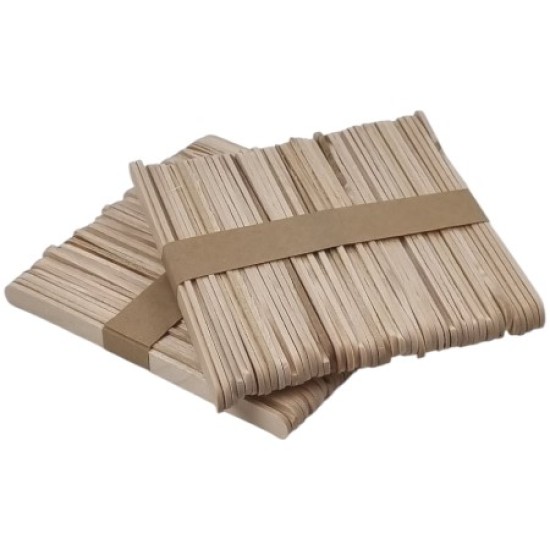 Houten Spatels: Smal Basic - 100st (110x10x1mm) Houten Spatels: Smal Basic - 100st (110x10x1mm)
