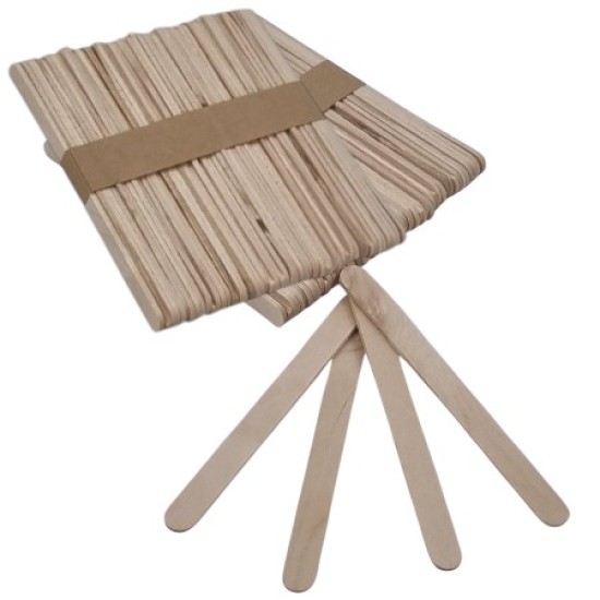 Houten Spatels: Smal Basic - 100st (110x10x1mm) Houten Spatels: Smal Basic - 100st (110x10x1mm)