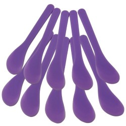 Kunststof spatels klein - 13 cm - Paars 10st Kunststof spatels klein - 13 cm - Paars 10st