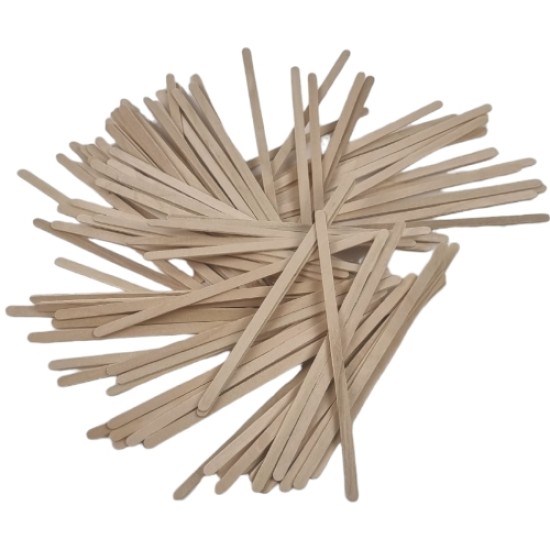 Houten spatels: Smal Lang Basic - 100 stuks (140x5x1mm) Houten spatels: Smal Lang Basic - 100 stuks (140x5x1mm)