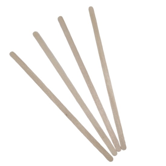 Houten spatels: Smal Lang Basic - 100 stuks (140x5x1mm) Houten spatels: Smal Lang Basic - 100 stuks (140x5x1mm)