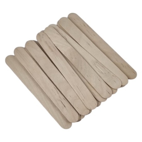 Houten Spatels: Breed - 100 stuks (150x17X1.5mm) Houten Spatels: Breed - 100 stuks (150x17X1.5mm)