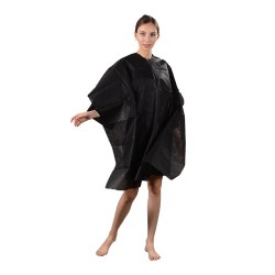 Non-woven Kapperscape wegwerp: Zwart 25st Non-woven Kapperscape wegwerp: Zwart 25st