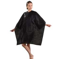 Non-woven Kapperscape wegwerp: Zwart 25st Non-woven Kapperscape wegwerp: Zwart 25st