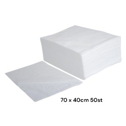 Wegwerp handdoek eco 50st: 70 x 40 wit Wegwerp handdoek eco 50st: 70 x 40 wit