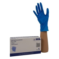 Nitril Handschoenen: Blauw 100st (Hycare)  Nitril Handschoenen: Blauw 100st (Hycare)