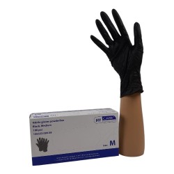 Nitril Handschoenen: Zwart 100st (Hycare)  Nitril Handschoenen: Zwart 100st (Hycare)