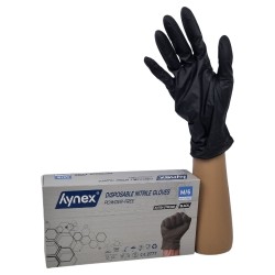 Nitril Handschoenen Extra Sterk: Zwart 100st (Hynex) Nitril Handschoenen Extra Sterk: Zwart 100st (Hynex)