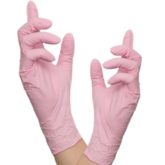 Nitril Handschoenen: Roze Volle doos 10 x 100st (Hynex)