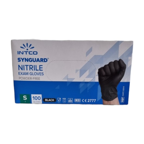 Nitril Handschoenen: Zwart 100st (Synguard) Nitril Handschoenen: Zwart 100st (Synguard)