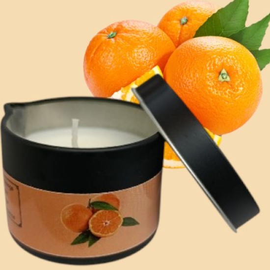 Massage Candle - Hot Massage Oil - Massage Kaars in blik - 40g: Orange