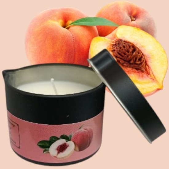 Massage Candle - Hot Massage Oil - Massage Kaars in blik - 40g: Peach