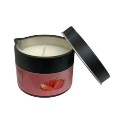 Massage Candle - Hot Massage Oil - Massage Kaars in blik - 40g: Strawberry Massage Candle - Hot Massage Oil - Massage Kaars in blik - 40g: Strawberry