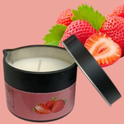 Massage Candle - Hot Massage Oil - Massage Kaars in blik - 40g: Strawberry Massage Candle - Hot Massage Oil - Massage Kaars in blik - 40g: Strawberry