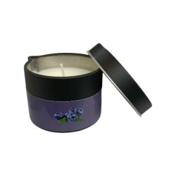 Massage Candle  - Hot Massage Oil - Massage Kaars in blik - 40g: Blue Berry Massage Candle  - Hot Massage Oil - Massage Kaars in blik - 40g: Blue Berry