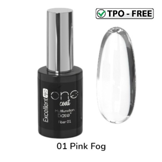 MULTIFUNCTION FIBER BASE - ONE COAT - EXCELLENT PRO - 11ml - Kleur: 01 Pink Fog MULTIFUNCTION FIBER BASE - ONE COAT - EXCELLENT PRO - 11ml - Kleur: 01 Pink Fog