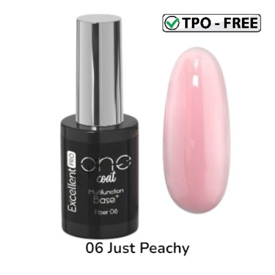 MULTIFUNCTION FIBER BASE - ONE COAT - EXCELLENT PRO - 11ml - Kleur: 06 Just Peachy MULTIFUNCTION FIBER BASE - ONE COAT - EXCELLENT PRO - 11ml - Kleur: 06 Just Peachy