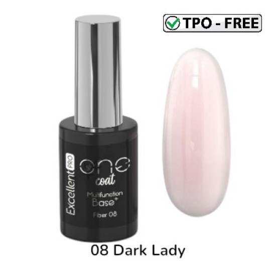 MULTIFUNCTION FIBER BASE - ONE COAT - EXCELLENT PRO - 11ml - Kleur: 08 Dark Lady MULTIFUNCTION FIBER BASE - ONE COAT - EXCELLENT PRO - 11ml - Kleur: 08 Dark Lady
