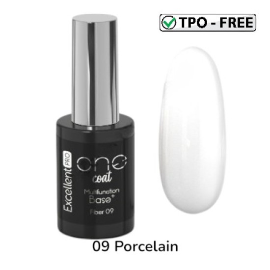 MULTIFUNCTION FIBER BASE - ONE COAT - EXCELLENT PRO - 11ml - Kleur: 09 Porcelain MULTIFUNCTION FIBER BASE - ONE COAT - EXCELLENT PRO - 11ml - Kleur: 09 Porcelain
