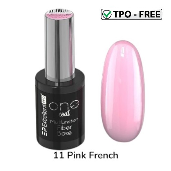 MULTIFUNCTION FIBER BASE - ONE COAT - EXCELLENT PRO - 11ml - Kleur: 11 Pink French MULTIFUNCTION FIBER BASE - ONE COAT - EXCELLENT PRO - 11ml - Kleur: 11 Pink French