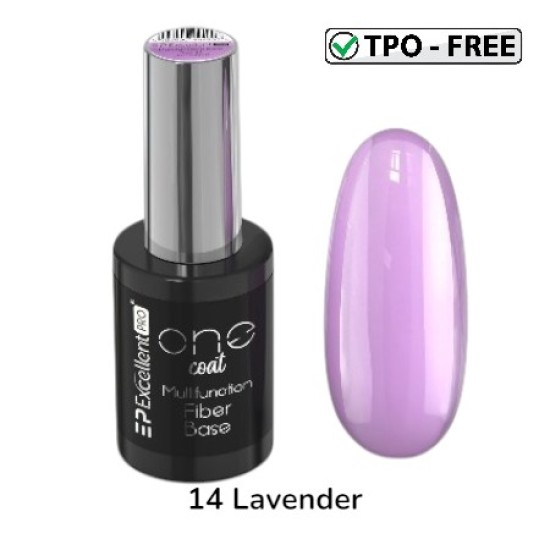 MULTIFUNCTION FIBER BASE - ONE COAT - EXCELLENT PRO - 11ml - Kleur: 14 Lavender MULTIFUNCTION FIBER BASE - ONE COAT - EXCELLENT PRO - 11ml - Kleur: 14 Lavender