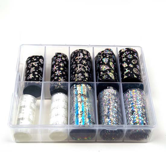 Transfer-Nagelfolie kerst box 10-stuks nr. 16 Transfer-Nagelfolie kerst box 10-stuks nr. 16