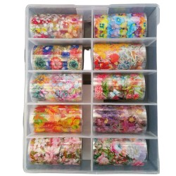 Transfer-Nagelfolie Bloemen Nr. 04 Transfer-Nagelfolie Bloemen Nr. 04