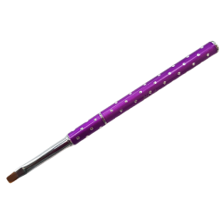 Nagelpenseel Gelpenseel met strassteentjes paars No. 4