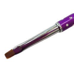 Nagelpenseel Gelpenseel met strassteentjes paars No. 4