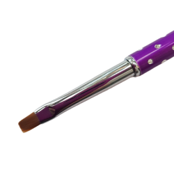 Nagelpenseel Gelpenseel met strassteentjes paars No. 4 Nagelpenseel Gelpenseel met strassteentjes paars No. 4