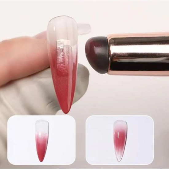 Siliconen Ombre penseel - Siliconen Nailsrt Borstel - Siliconen Make-up Penseel - Kleur: Roze