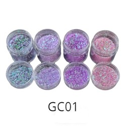 Nail Art Glitter Combinatie - GC01 Nail Art Glitter Combinatie - GC01