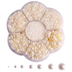 Half Pearls Nailart Decoration - Halve Parels voor nail art - Nagelsteentjes voor nail art - Doosje - Beige Half Pearls Nailart Decoration - Halve Parels voor nail art - Nagelsteentjes voor nail art - Doosje - Beige