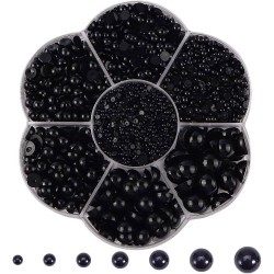 Half Pearls Nailart Decoration - Halve Parels voor nail art - Nagelsteentjes voor nail art - Doosje - Black Half Pearls Nailart Decoration - Halve Parels voor nail art - Nagelsteentjes voor nail art - Doosje - Black
