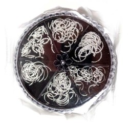 Nailart metaal carrousel Zilver