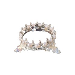 Luxe penseelhouder kroon met parels