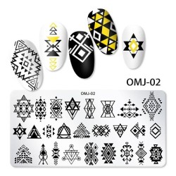 Stempel Nagel Sjabloon OMJ-02 Stempel Nagel Sjabloon OMJ-02