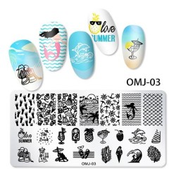 Stempel Nagel Sjabloon OMJ-03 Stempel Nagel Sjabloon OMJ-03