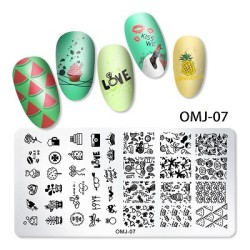 Stempel Nagel Sjabloon OMJ-07 Stempel Nagel Sjabloon OMJ-07