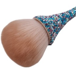 Stofborstel Glitter met strass steentjes - Kleur: Blauw Stofborstel Glitter met strass steentjes - Kleur: Blauw