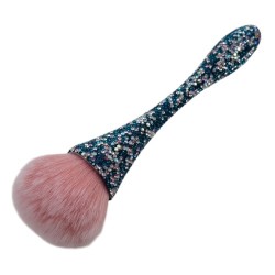Stofborstel Glitter met strass steentjes - Kleur: Turquoise Stofborstel Glitter met strass steentjes - Kleur: Turquoise