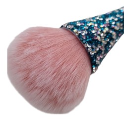 Stofborstel Glitter met strass steentjes - Kleur: Turquoise Stofborstel Glitter met strass steentjes - Kleur: Turquoise
