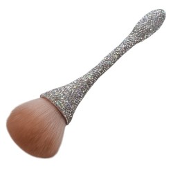 Stofborstel Glitter met strass steentjes - Kleur: Zilver Stofborstel Glitter met strass steentjes - Kleur: Zilver