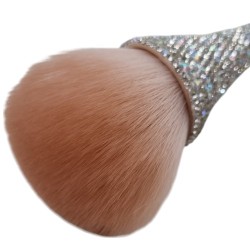 Stofborstel Glitter met strass steentjes - Kleur: Zilver Stofborstel Glitter met strass steentjes - Kleur: Zilver